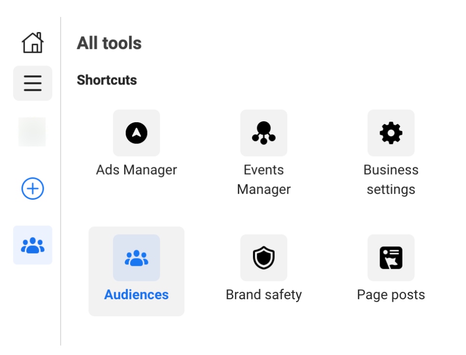 audiences in facebook tools manager
